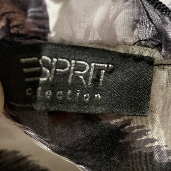 •100% Silk• Zebra Stripe Tuxedo Ruffle Top  { Esprit } - Picture 5 of 8